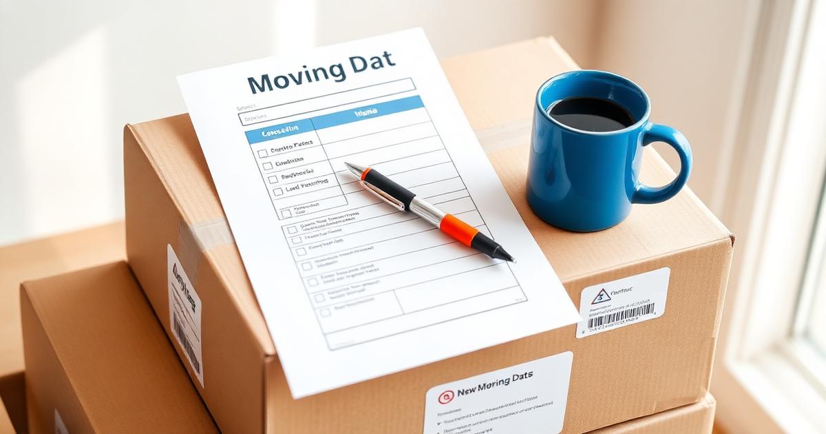 Moving Tips — Moving Day Checklist: 7 Weekly Tasks | Top Movers Pro